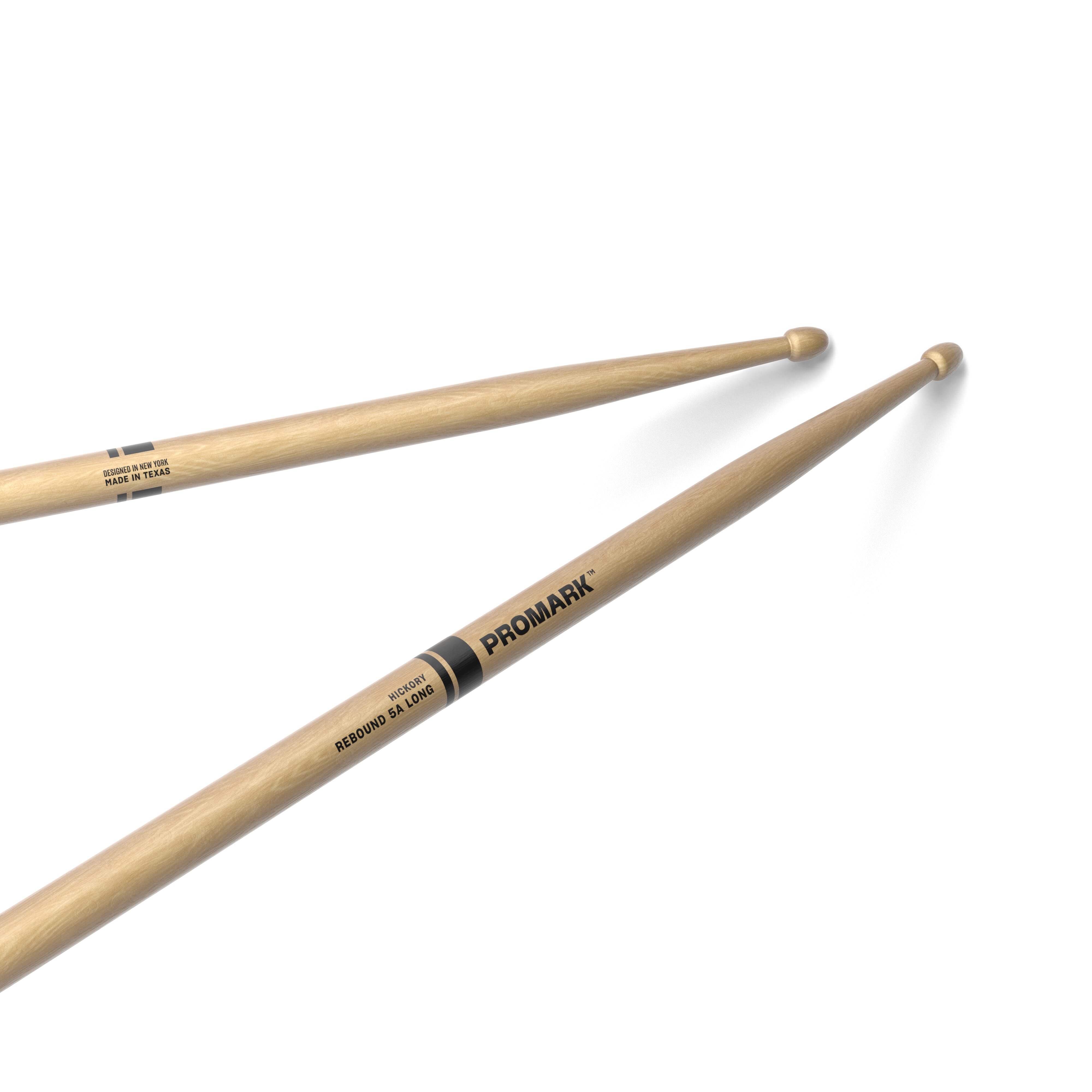ProMark Rebound 5A Long Hickory Drumstick, Acorn Wood Tip