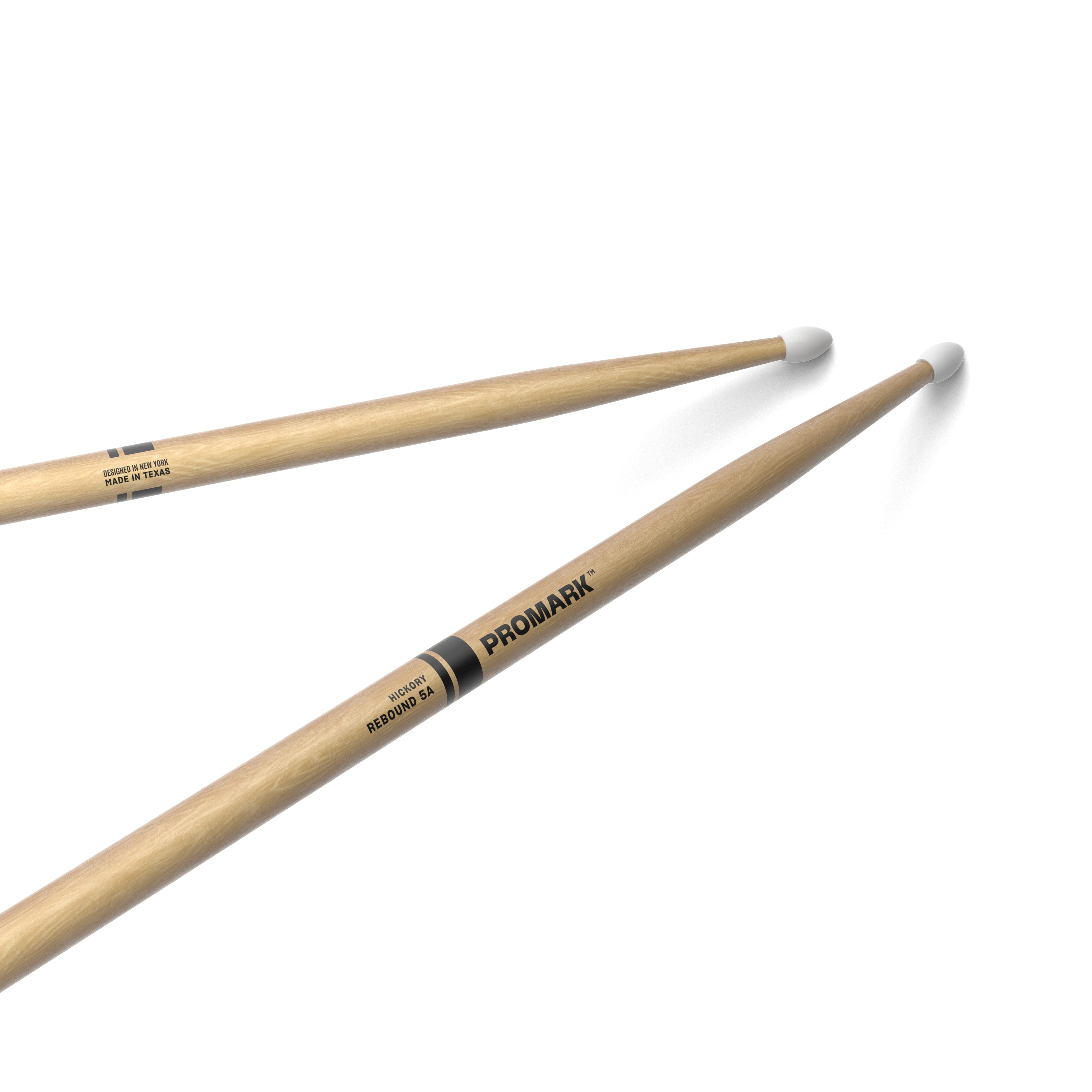 ProMark Rebound 5A Hickory Drumstick, Oval Nylon Tip
