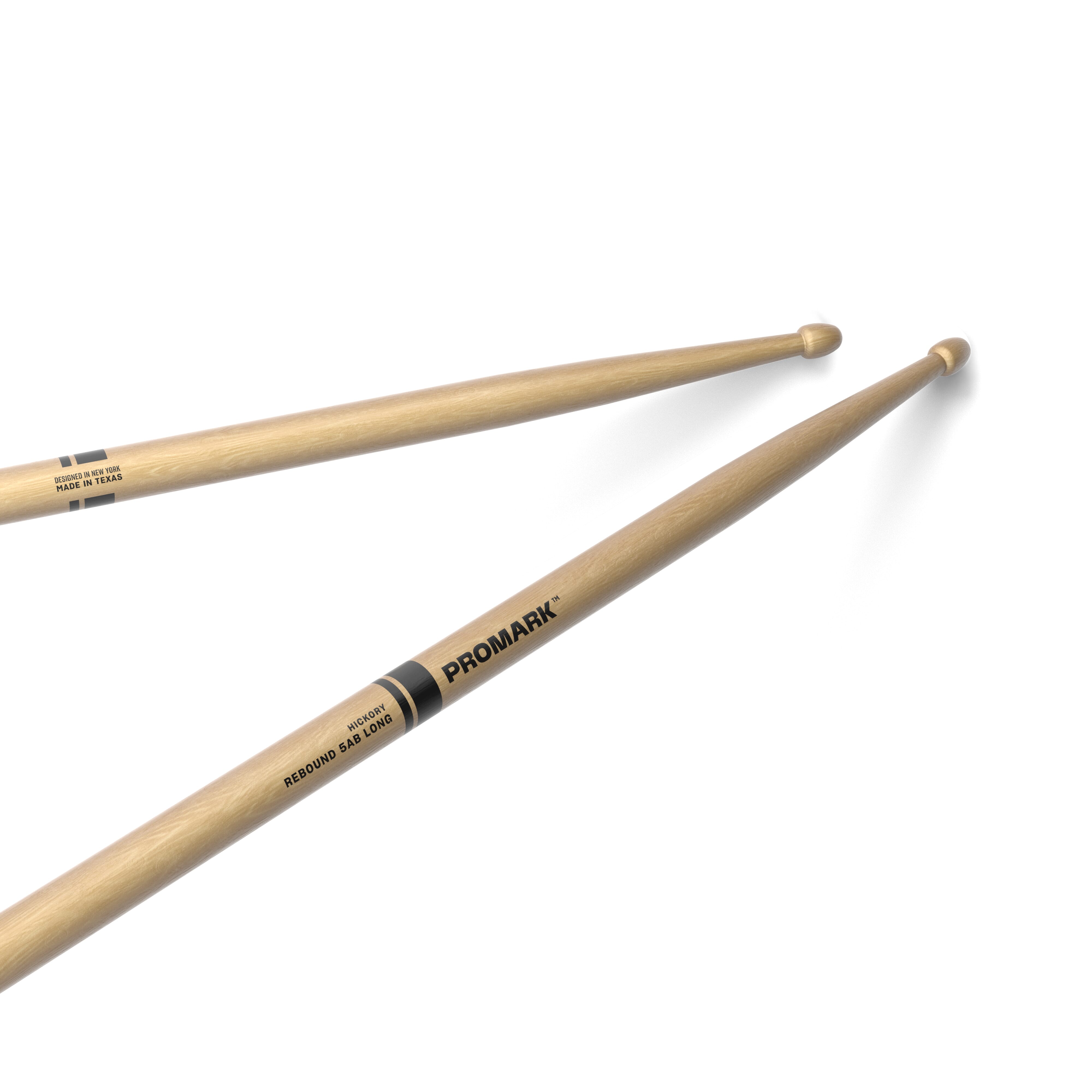 ProMark Rebound 5AB Long Hickory Drumstick, Acorn Wood Tip