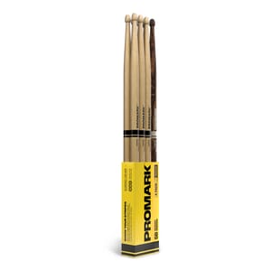 ProMark Rebound 5B Hickory Drumstick, Acorn Wood Tip, FireGrain 4-Pack