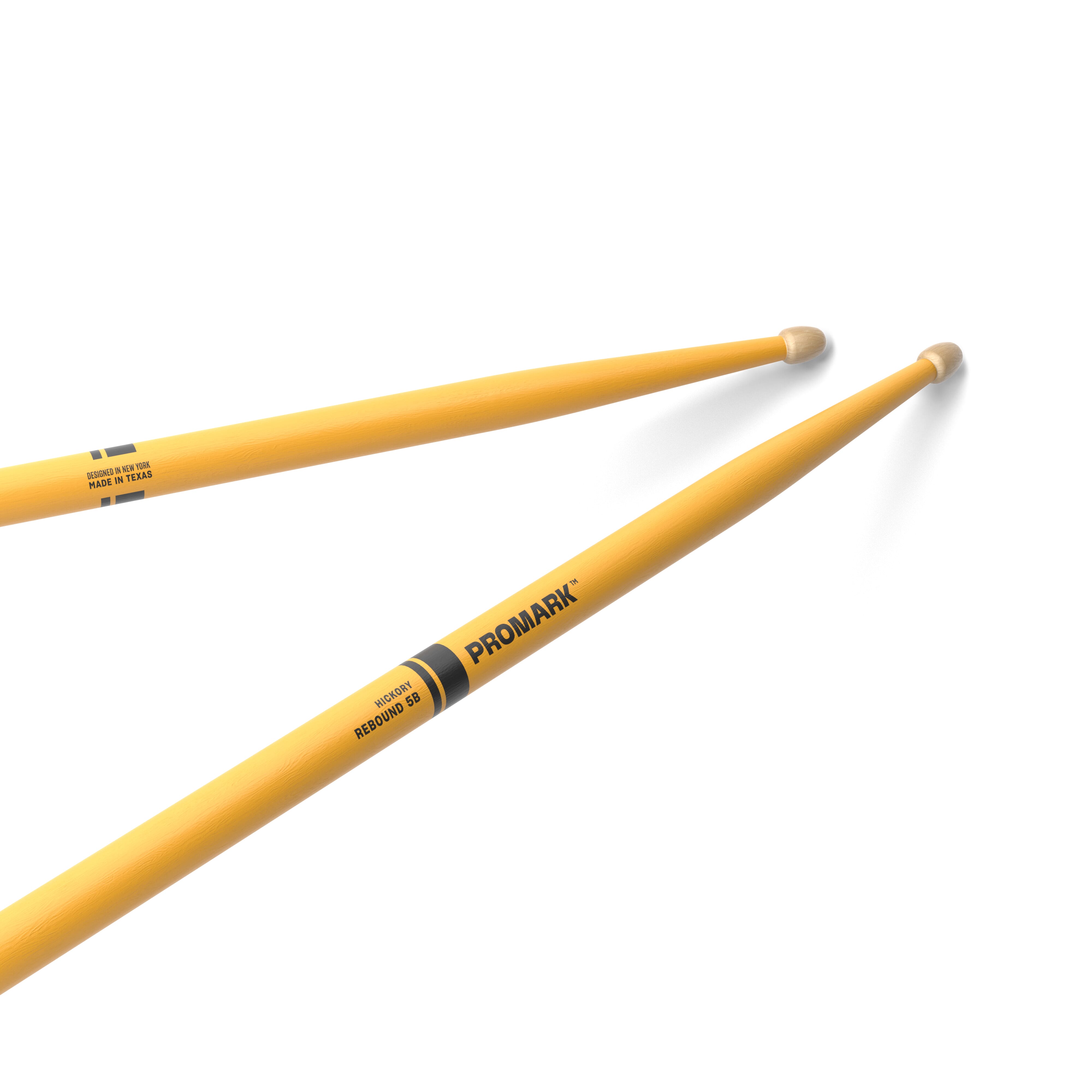 ProMark Rebound 5B Painted Yellow Hickory Drumstick, Acorn Wood Tip