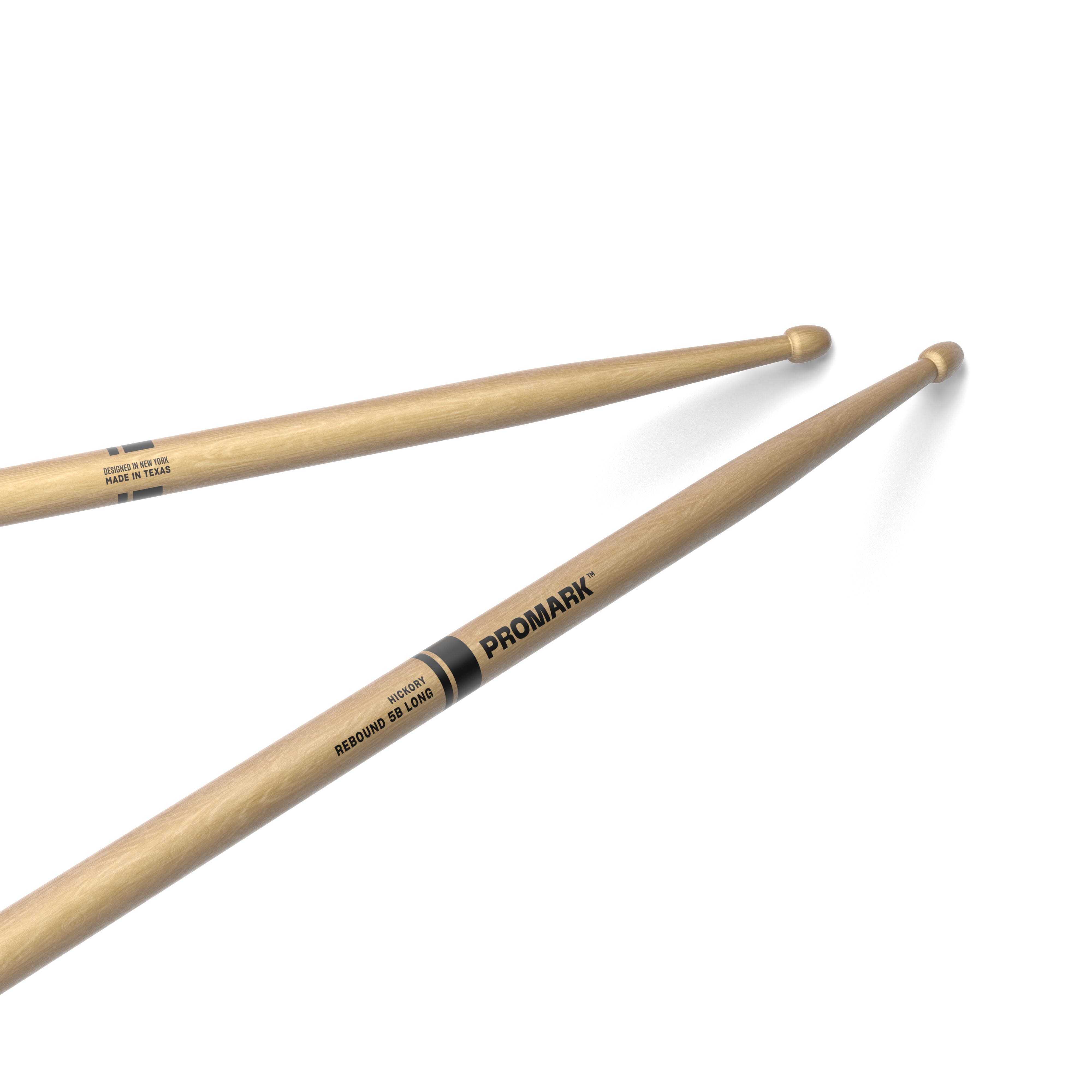 ProMark Rebound 5B Long Hickory Drumstick, Acorn Wood Tip