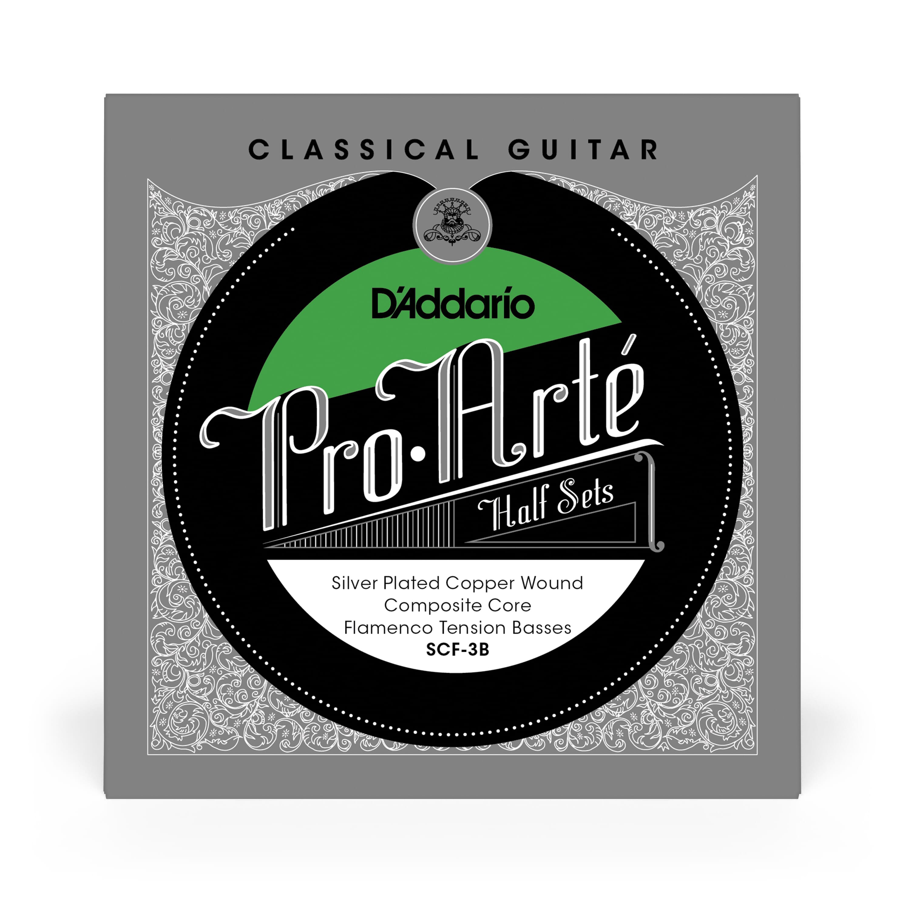 D'Addario SCF-3B Pro-Arte Silver Plated Copper on Composite Core Classical Guitar Half Set, Flamenco Tension