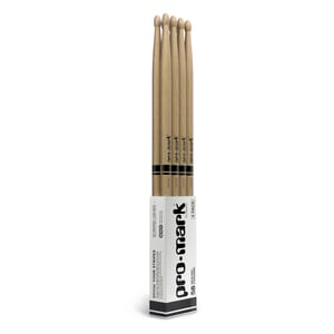 ProMark Classic Forward 5B Hickory Drumstick, Oval Wood Tip, 4-Pack