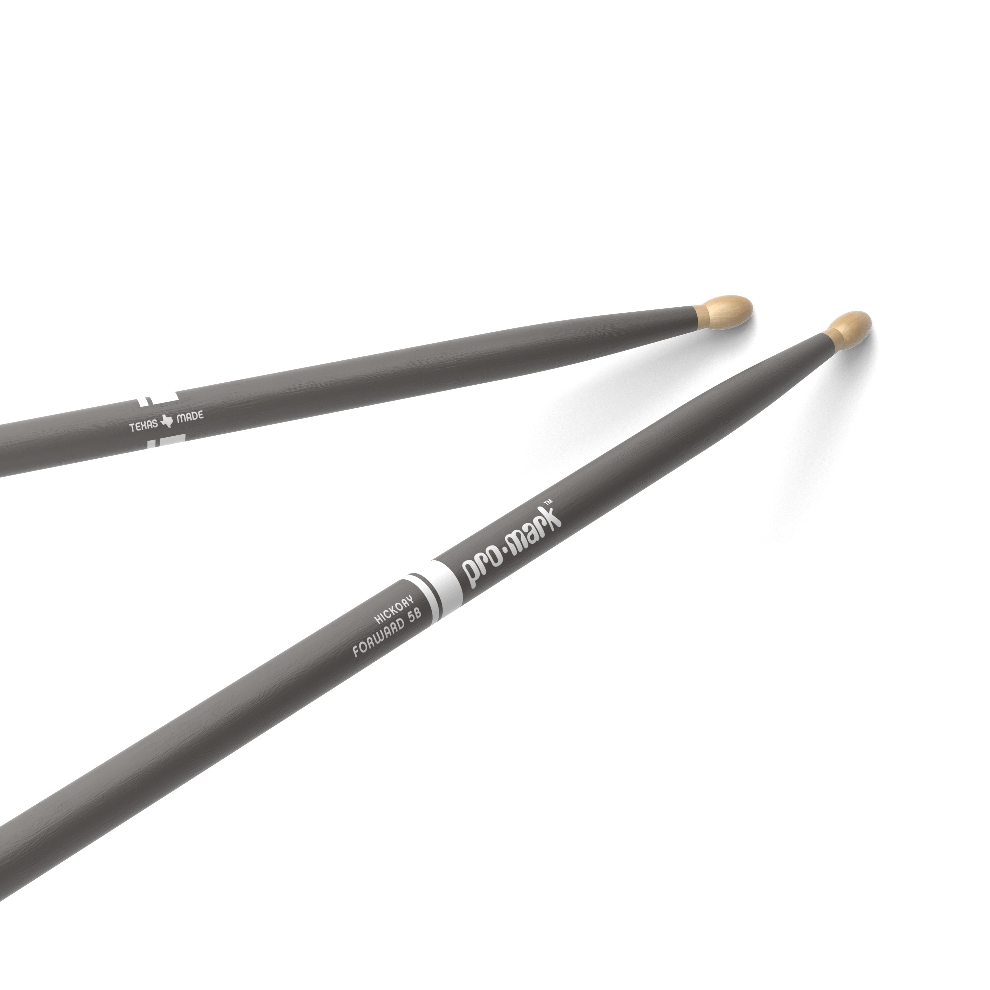 ProMark Classic Forward 5B Painted Gray Hickory Drumstick, Oval Wood Tip