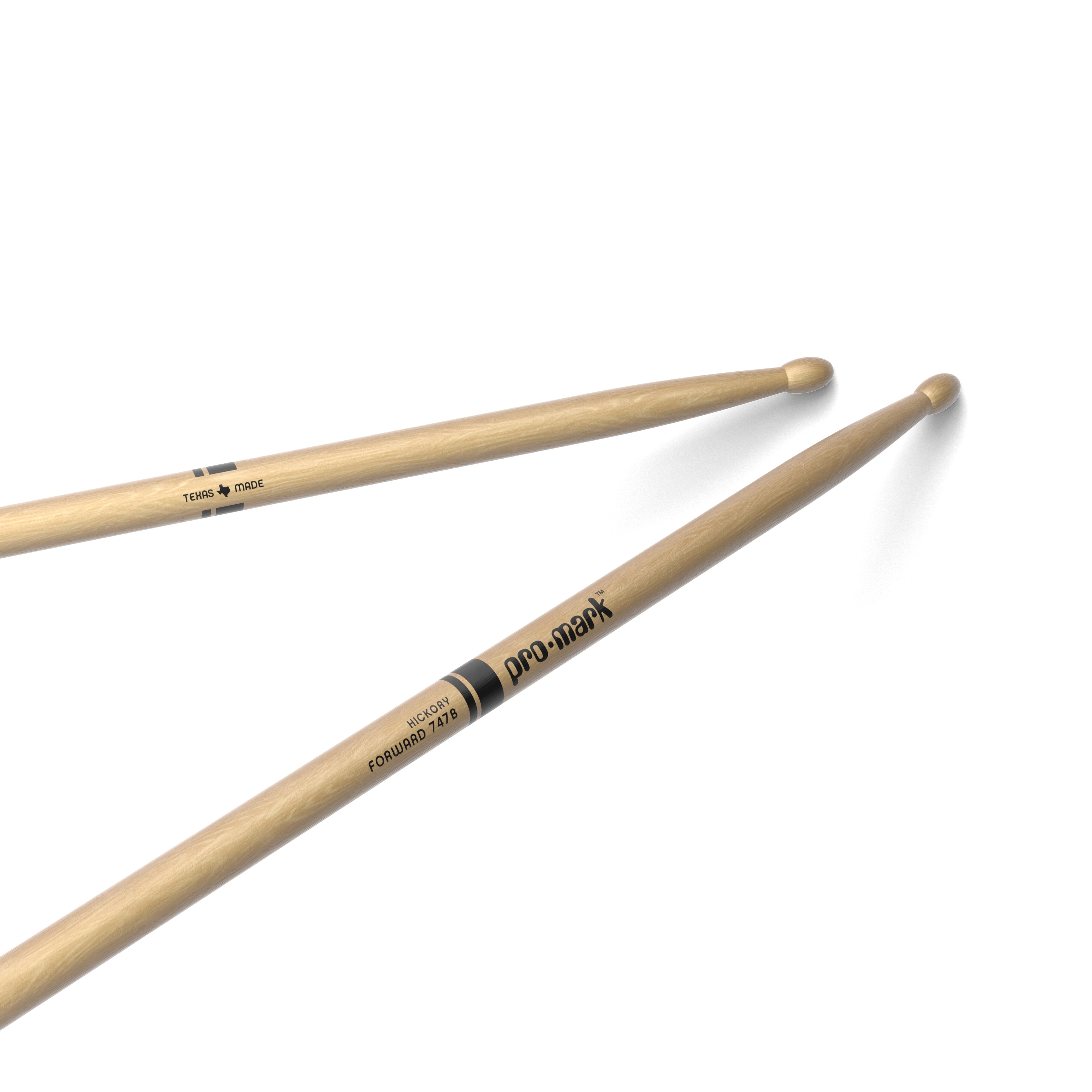 ProMark Classic Forward 747B Hickory Drumstick, Oval Wood Tip