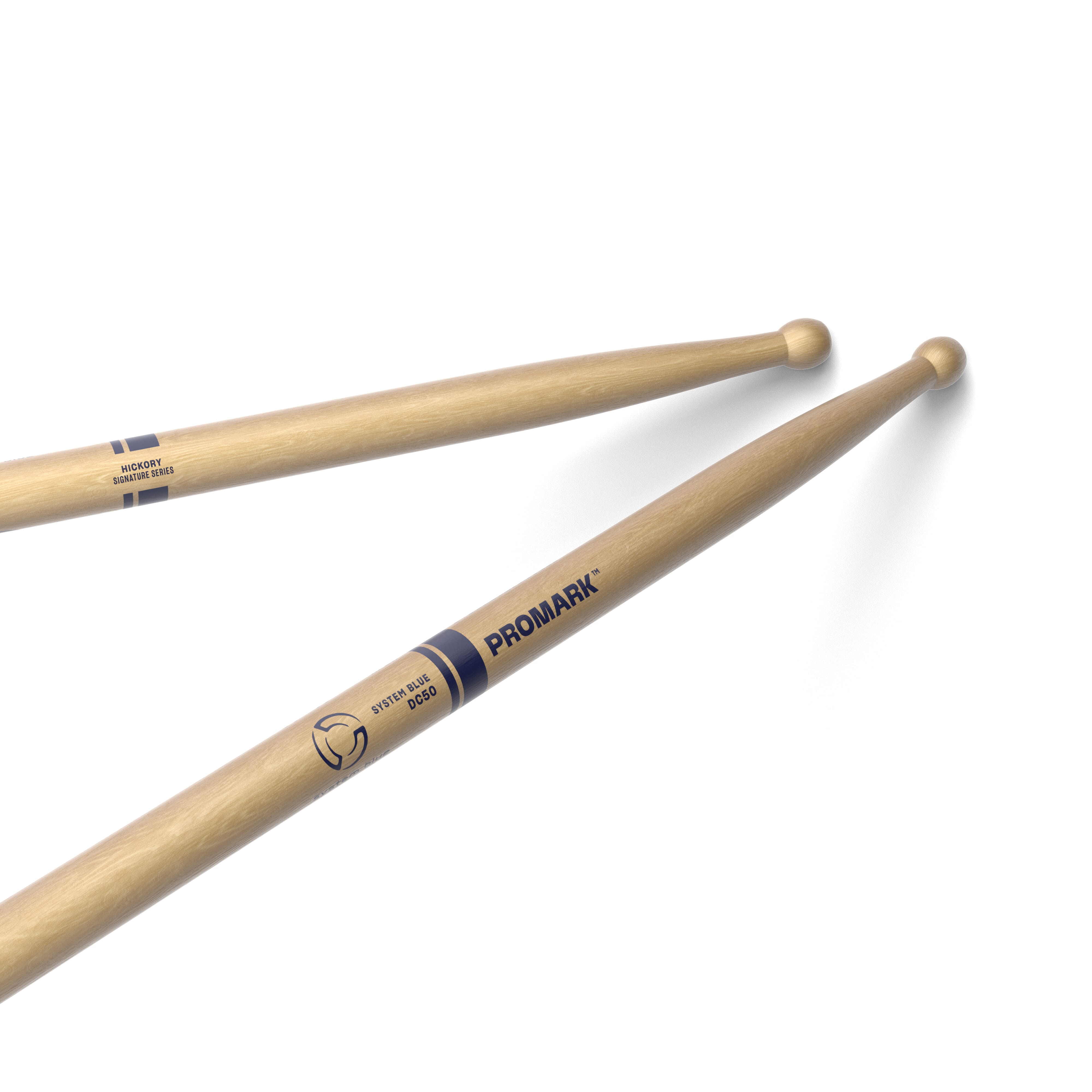 ProMark System Blue DC50 Hickory Drumstick, Wood Tip