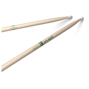 ProMark Classic Forward 5A Raw Hickory Drumstick, Oval Nylon Tip