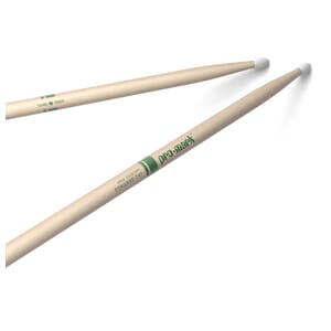 ProMark Classic Forward 747 Raw Hickory Drumstick, Oval Nylon Tip