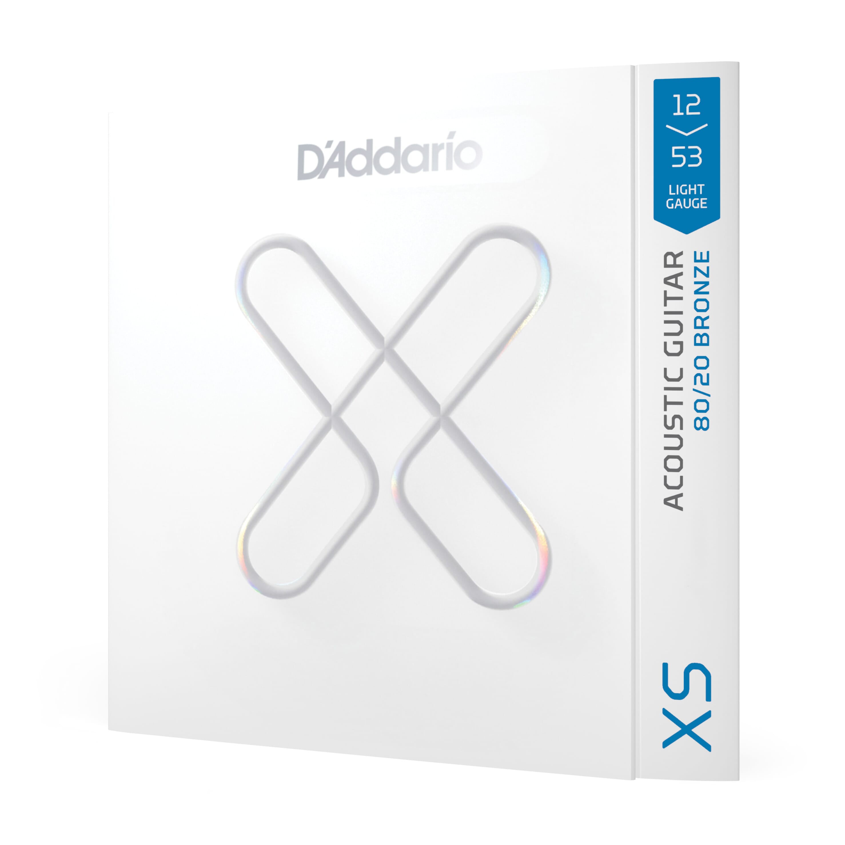 D'Addario XSABR1253 12-53 Light, XS 80/20 Bronze Coated Acoustic Guitar Strings