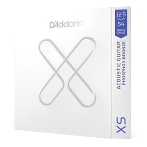 D'Addario XSAPB12554 XS Phosphor Bronze Acoustic Guitar Strings, Light Plus, 12.5-54