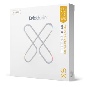 D'Addario XSE0946-3P 09-46 Super Lt Top/Reg Btm, XS Nickel Coated Electric Guitar Strings 3-Pack