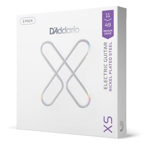 D'Addario XSE1149-3P 11-49 Medium, XS Nickel Coated Electric Guitar Strings 3-Pack