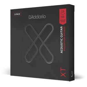 D'Addario XTAPB1356-3P XTAPB1356 XT Phosphor Bronze Acoustic Guitar Strings, Medium, 13-56, 3 Sets