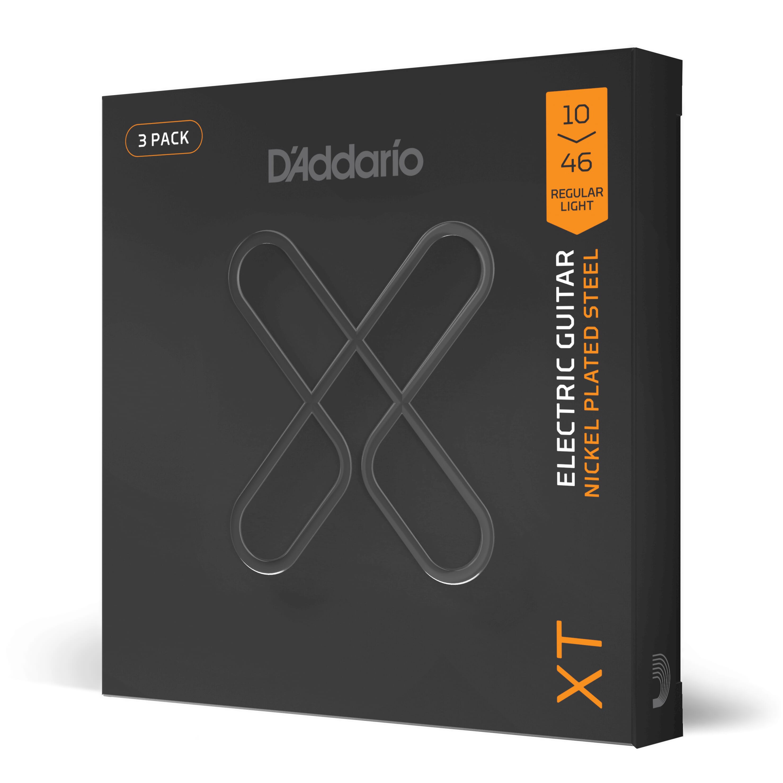 D'Addario XTE1046-3P XTE1046 XT Electric Nickel Plated Steel, Regular Light, 10-46, 3 Sets