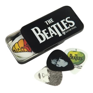 D'Addario 1CAB4-15BT1 Beatles Signature Guitar Pick Tins, Logo, 15 picks