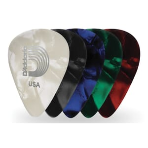 D'Addario 1CBUP6-10 Blue Pearl Celluloid Guitar Picks, 10 pack, Heavy