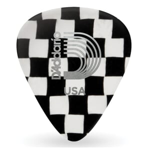D'Addario 1CCB4-100 Checkerboard Celluloid Guitar Picks 100 pack, Medium