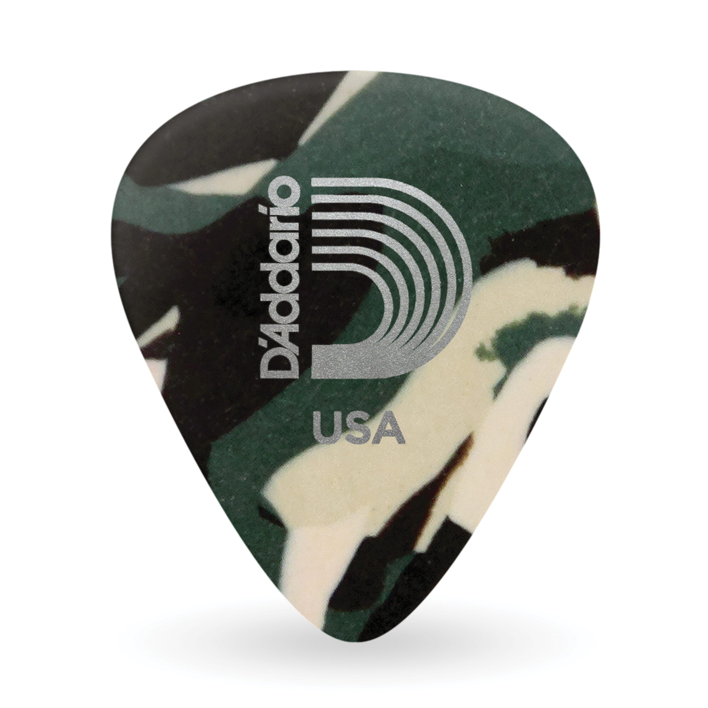 D'Addario 1CCF4-10 Camouflage Celluloid Guitar Picks, 10 pack, Medium