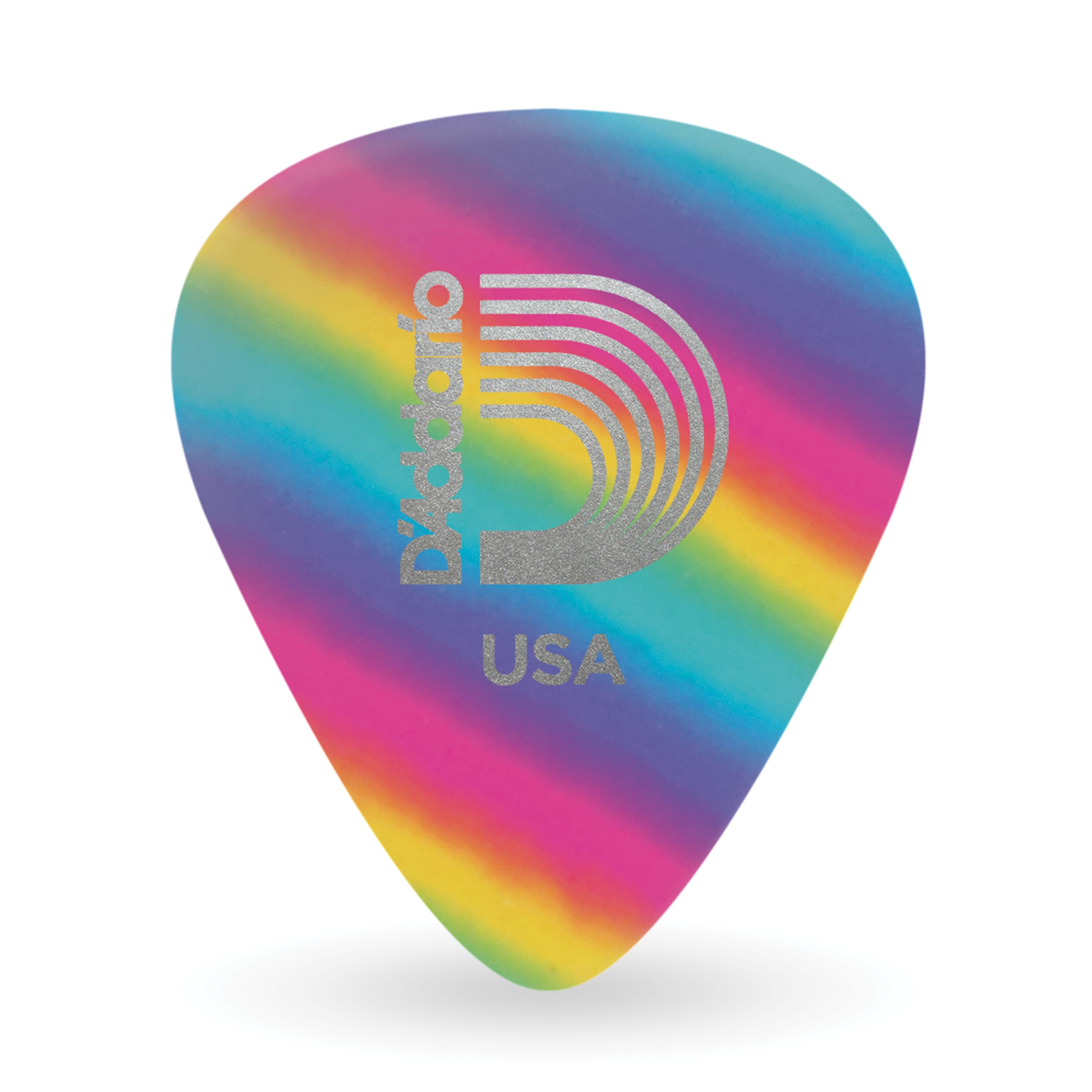 D'Addario 1CRB4-100 Rainbow Celluloid Guitar Picks 100 pack, Medium