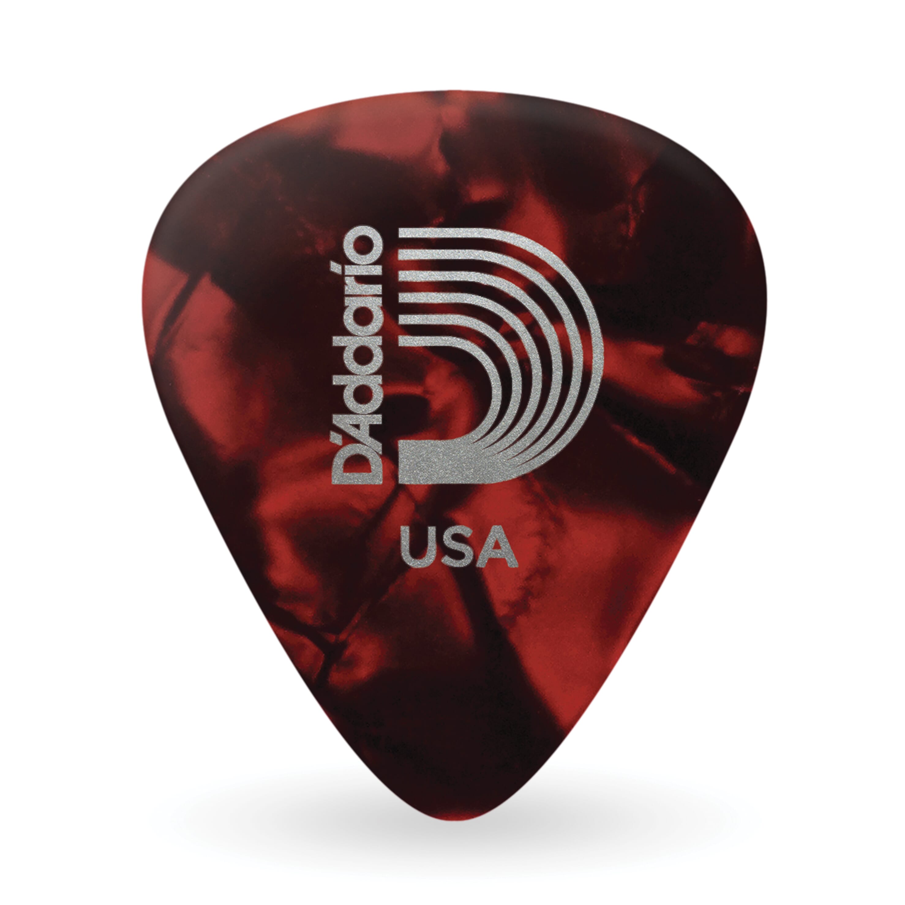 D'Addario 1CRP2-100 Red Pearl Celluloid Guitar Picks, 100 pack, Light