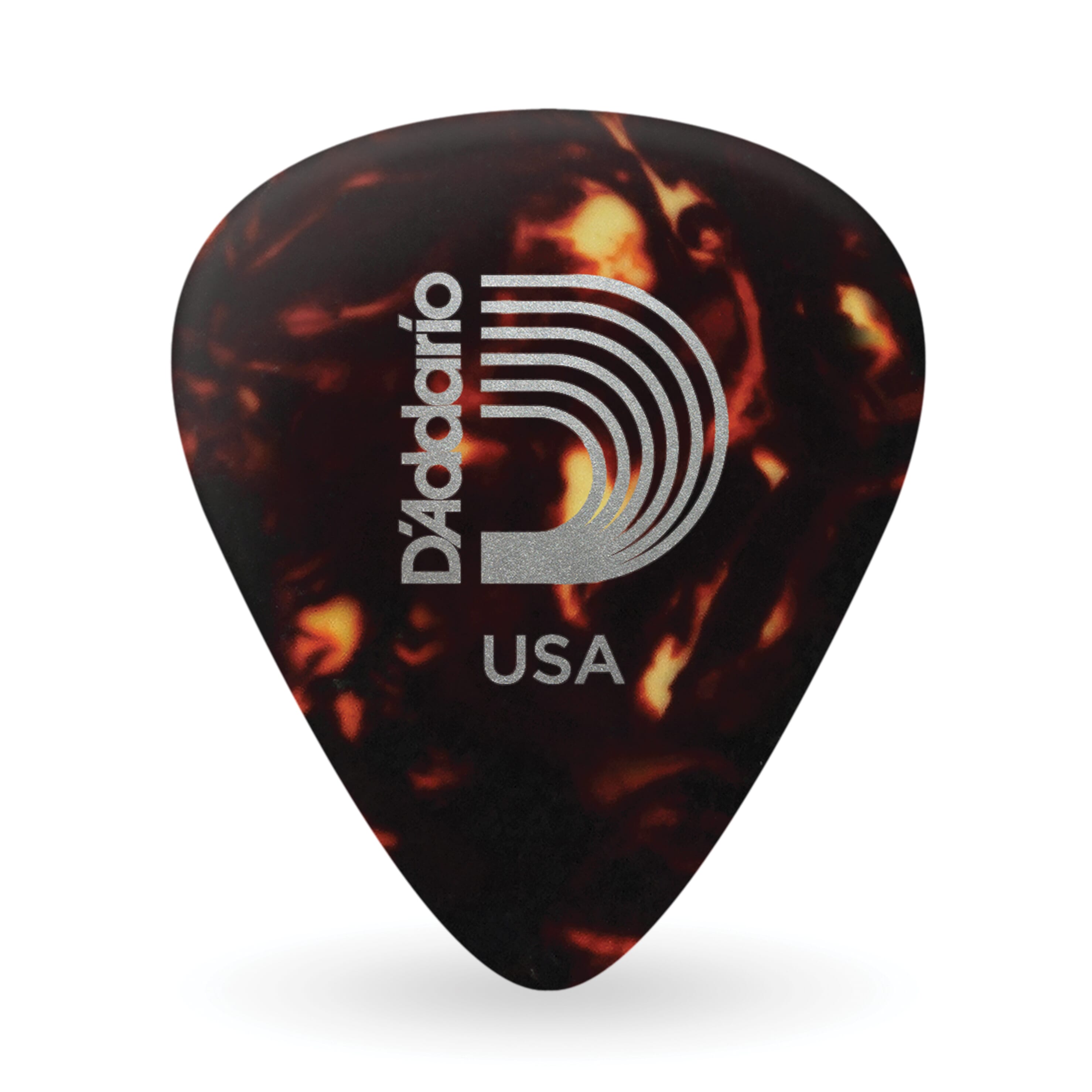 D'Addario 1CSH6-25 Shell-Color Celluloid Guitar Picks, 25 pack, Heavy