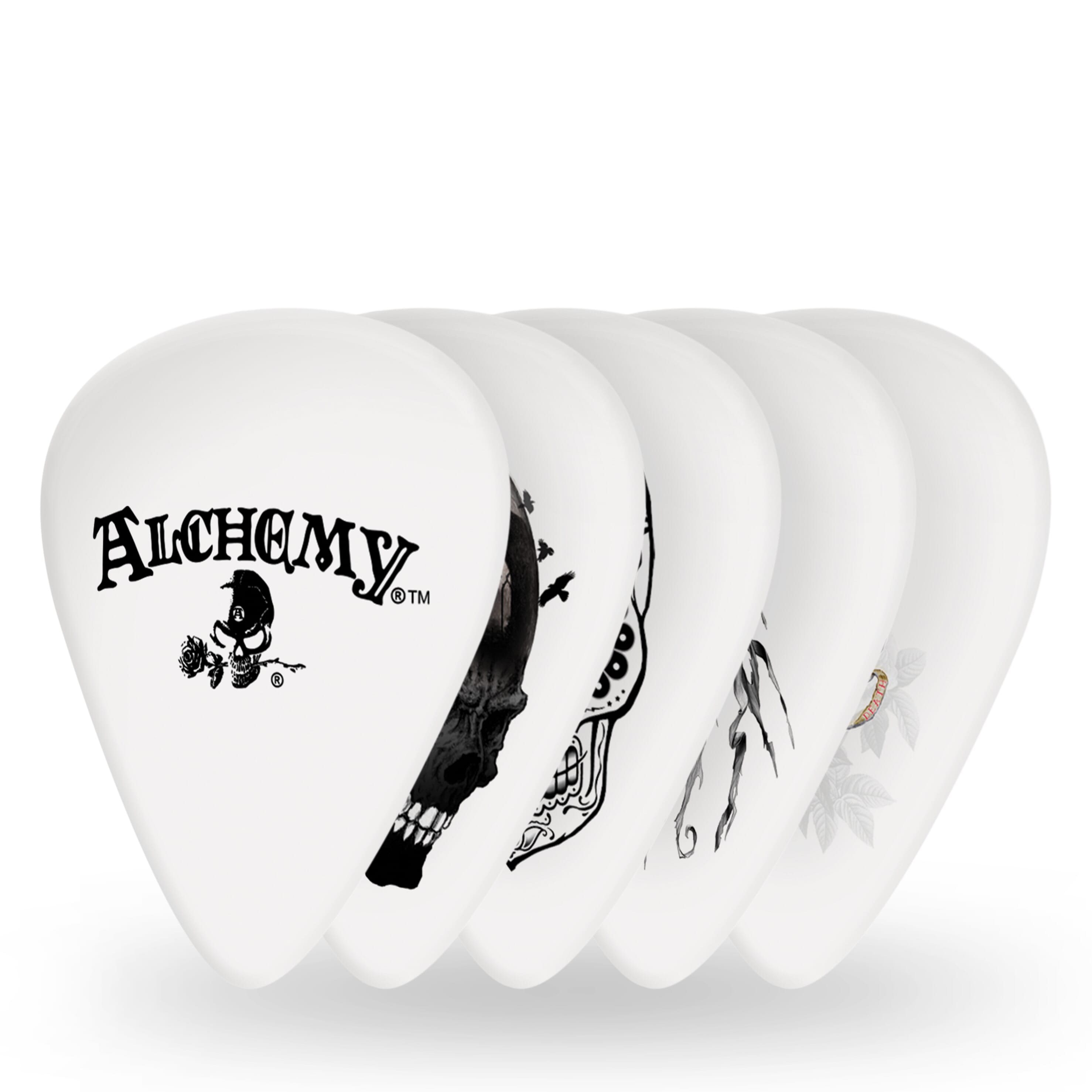 D'Addario 1CWH4-01AL Alchemy Picks Skull Collection