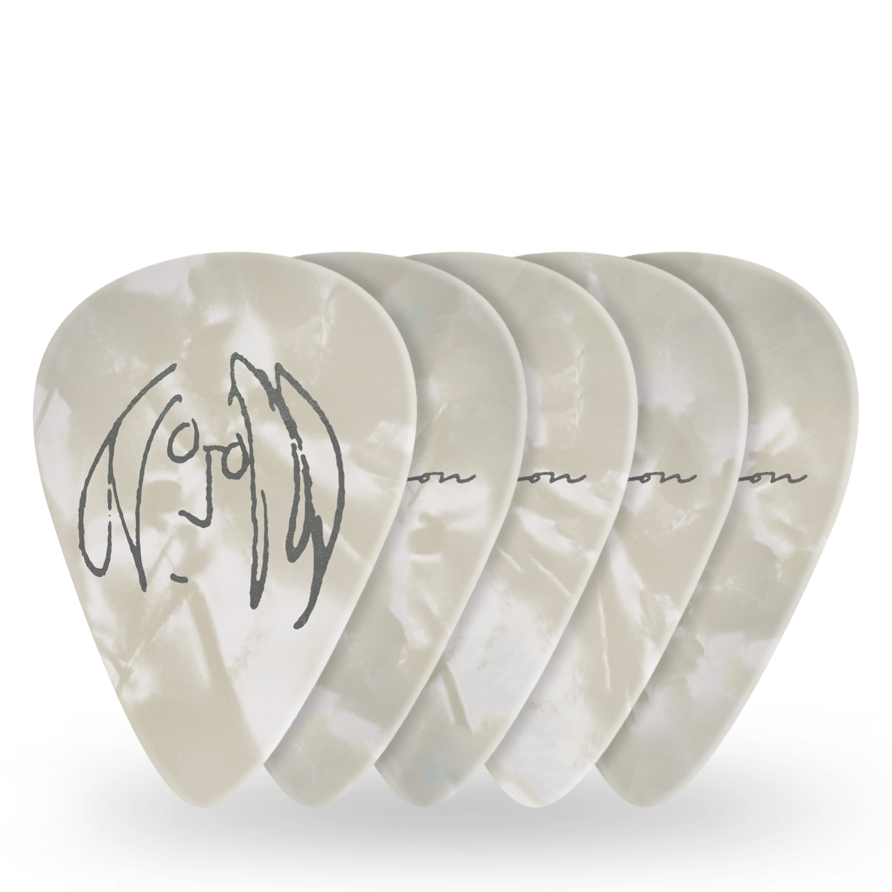 D'Addario 1CWH4-01JL John Lennon Signature Guitar Picks, Medium Gauge (.70mm) 10-Pack