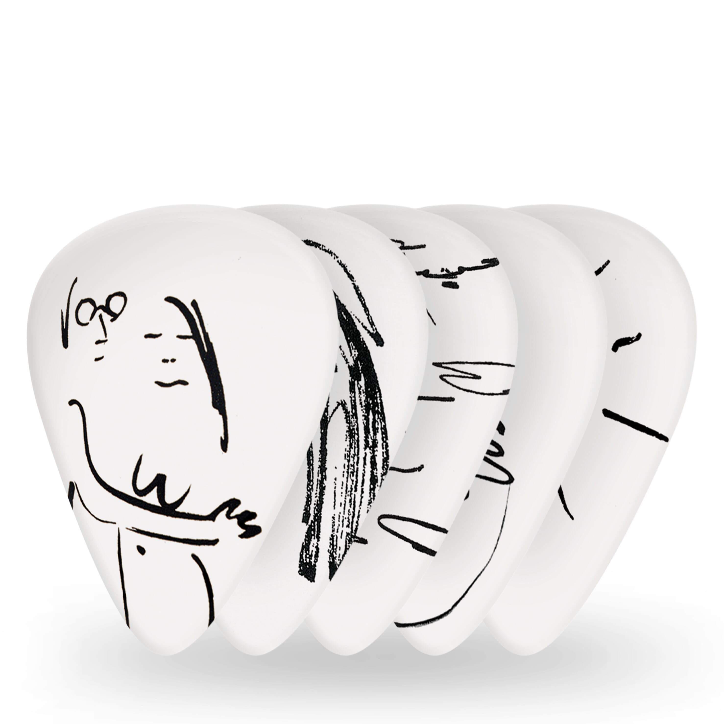 D'Addario 1CWH4-04JL John Lennon Art Series Picks - John & Yoko