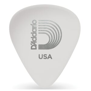 D'Addario 1CWH4-25 White-Color Celluloid Guitar Picks, 25 pack, Medium