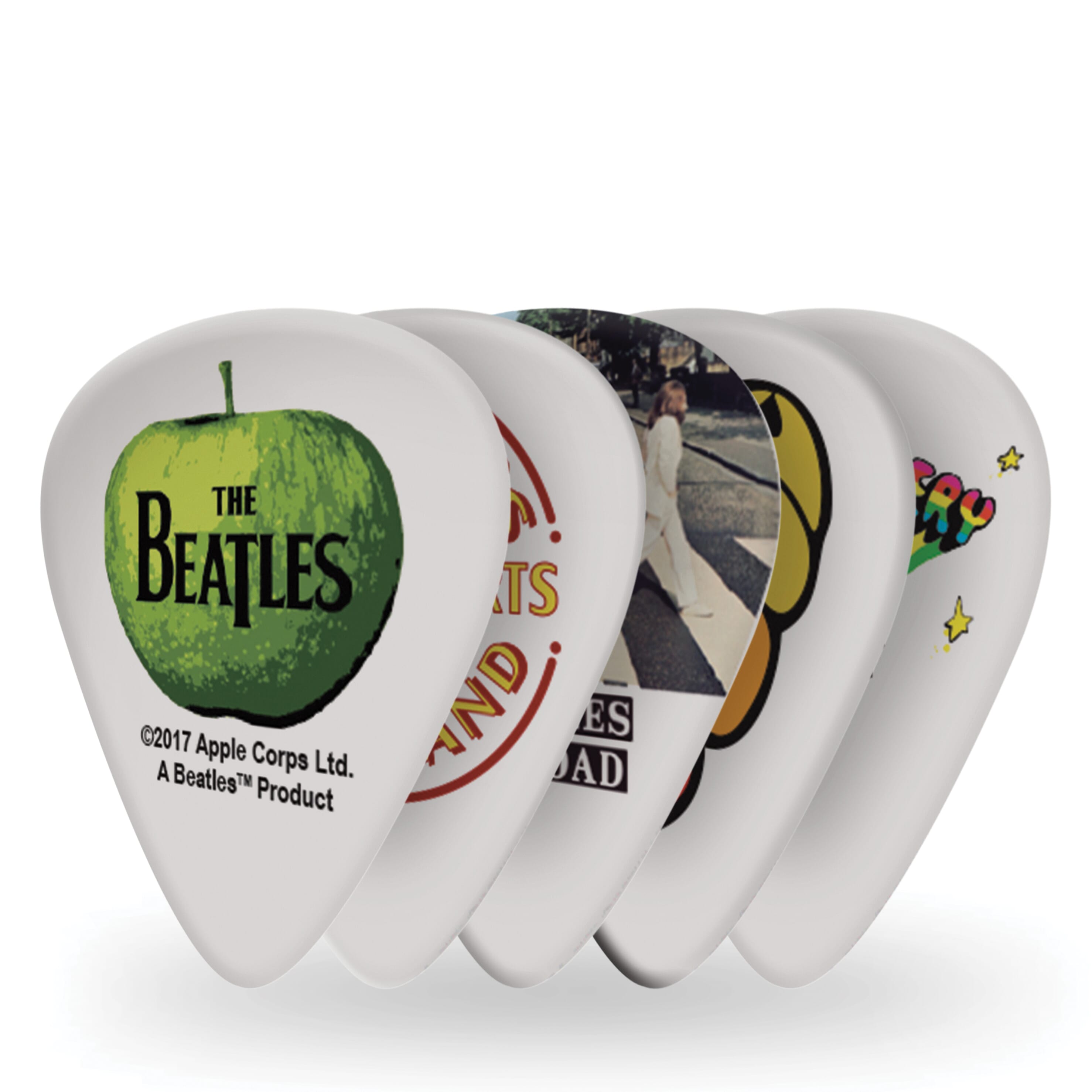 D'Addario 1CWH6-10B3 Beatles Guitar Picks, Albums, 10 pack, Heavy