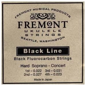 Fremont Sop/Con Ukulele String Set Black Hard Tension