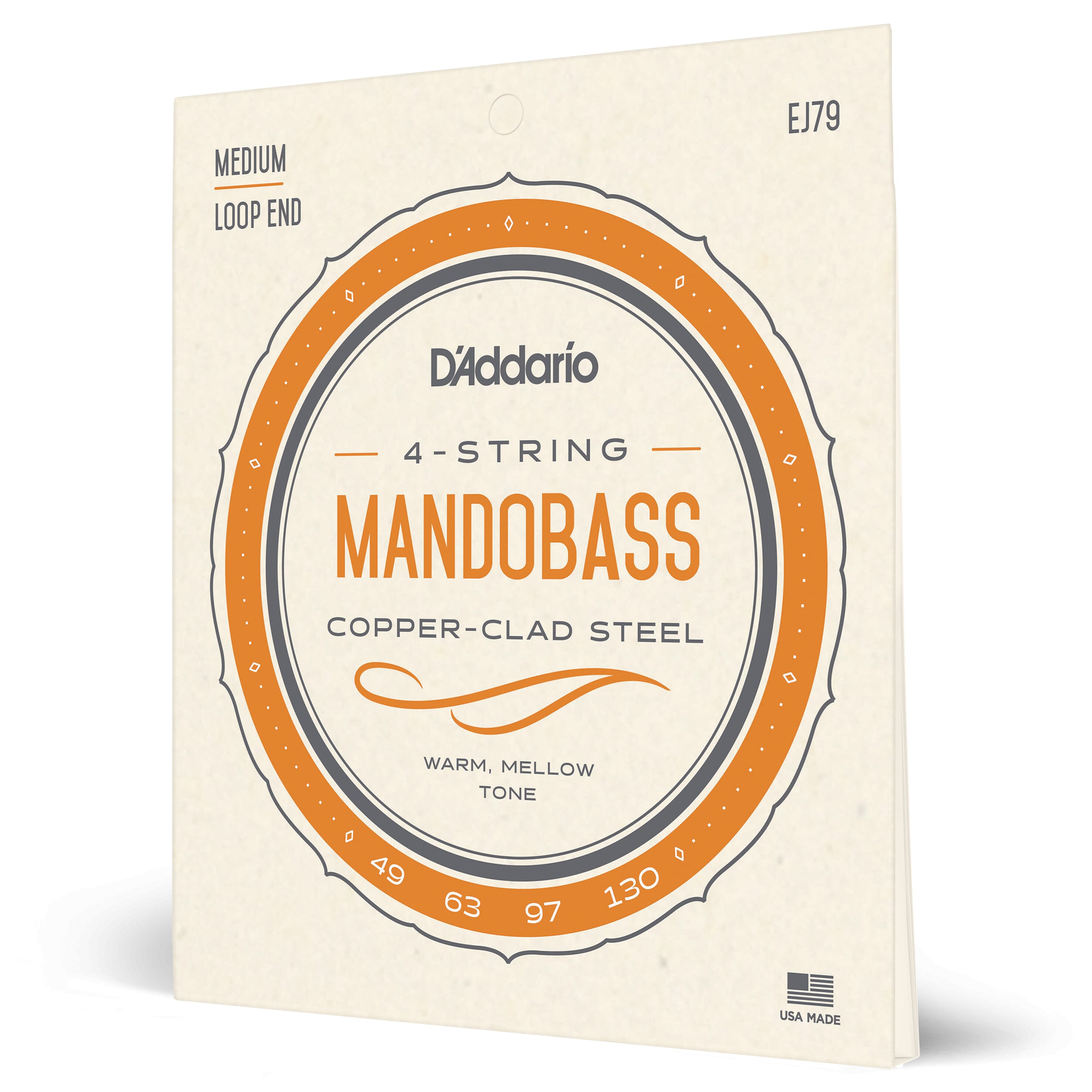 D'Addario EJ79 J79 Copper Mandobass Strings, 49-130
