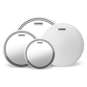 EVANS EPP-EC2SHDD-R EC2S Clear Rock Pack (10", 12", 16") with 14" HD Dry Snare Batter