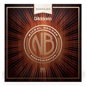 D'Addario NB027 Nickel Bronze Wound Acoustic Guitar Single String, .027
