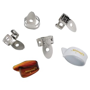 D'Addario NP27T8W-06 National Nickel Finger Pick Bundle - 6 pack