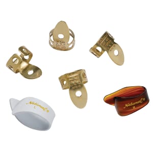 D'Addario NP2B7T8W-06 National Brass Finger Pick Bundle - 6 pack