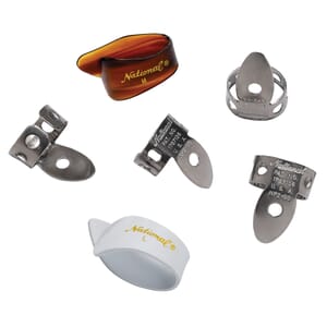 D'Addario NP2SS7T8W-06 National Stainless Steel Finger Pick Bundle - 6 pack