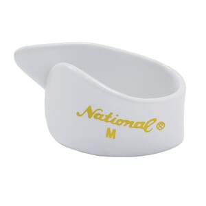 D'Addario NP7W-12 National Celluloid Thumb Picks, Medium White - 12 pack