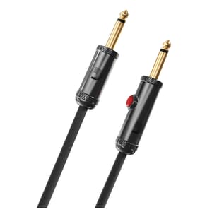 D'Addario PW-AGL-10 Circuit Breaker Instrument Cable with Latching Cut-Off Switch, Straight Plug, 10 feet