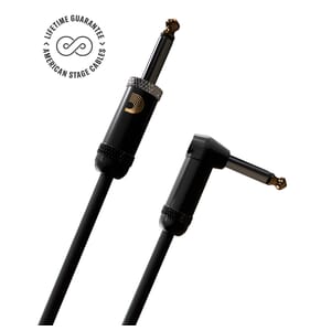 D'Addario PW-AMSGRA-15 American Stage Instrument Cable, Right to Straight, 15 feet