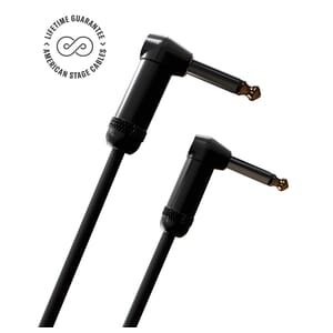 D'Addario PW-AMSGRR-10 American Stage Instrument Cable, Dual Right Angle, 10 feet