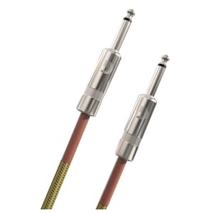 D'Addario PW-BG-15TW Custom Series Braided Instrument Cable, Tweed, 15'