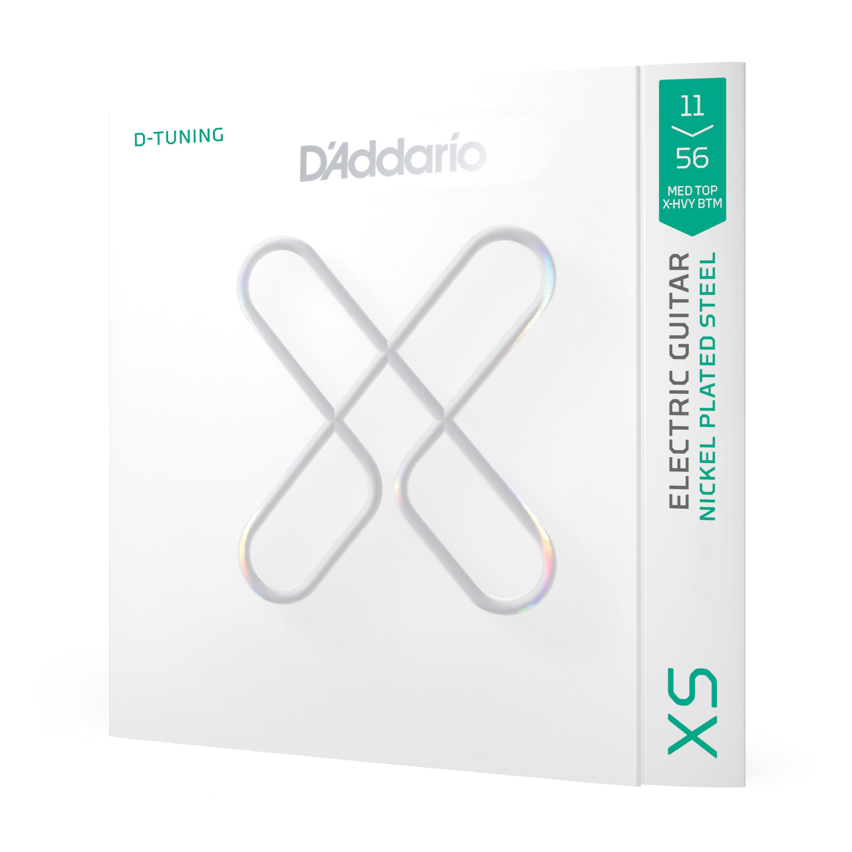 D'Addario XSE1156, XS Nickel Plated Steel, Med Top/X-Hvy Btm, 11-56