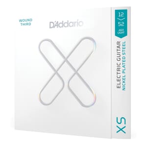 D'Addario XSE1252W, XS Nickel Plated Steel, Jazz Light, 12-52
