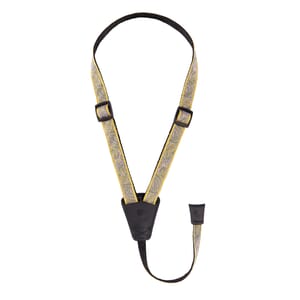 D'Addario 19UKE06 Cradle Ukulele Straps, Paisley Yellow/Purple