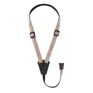 D'Addario 19UKE07 Cradle Ukulele Straps, Paisley Grey/Orange