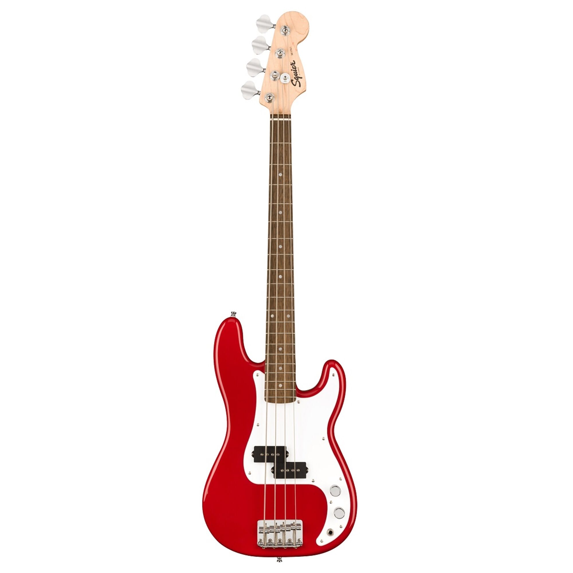 Squier Mini Precision Bass®, Laurel Fingerboard, White Pickguard, Dakota Red - Used