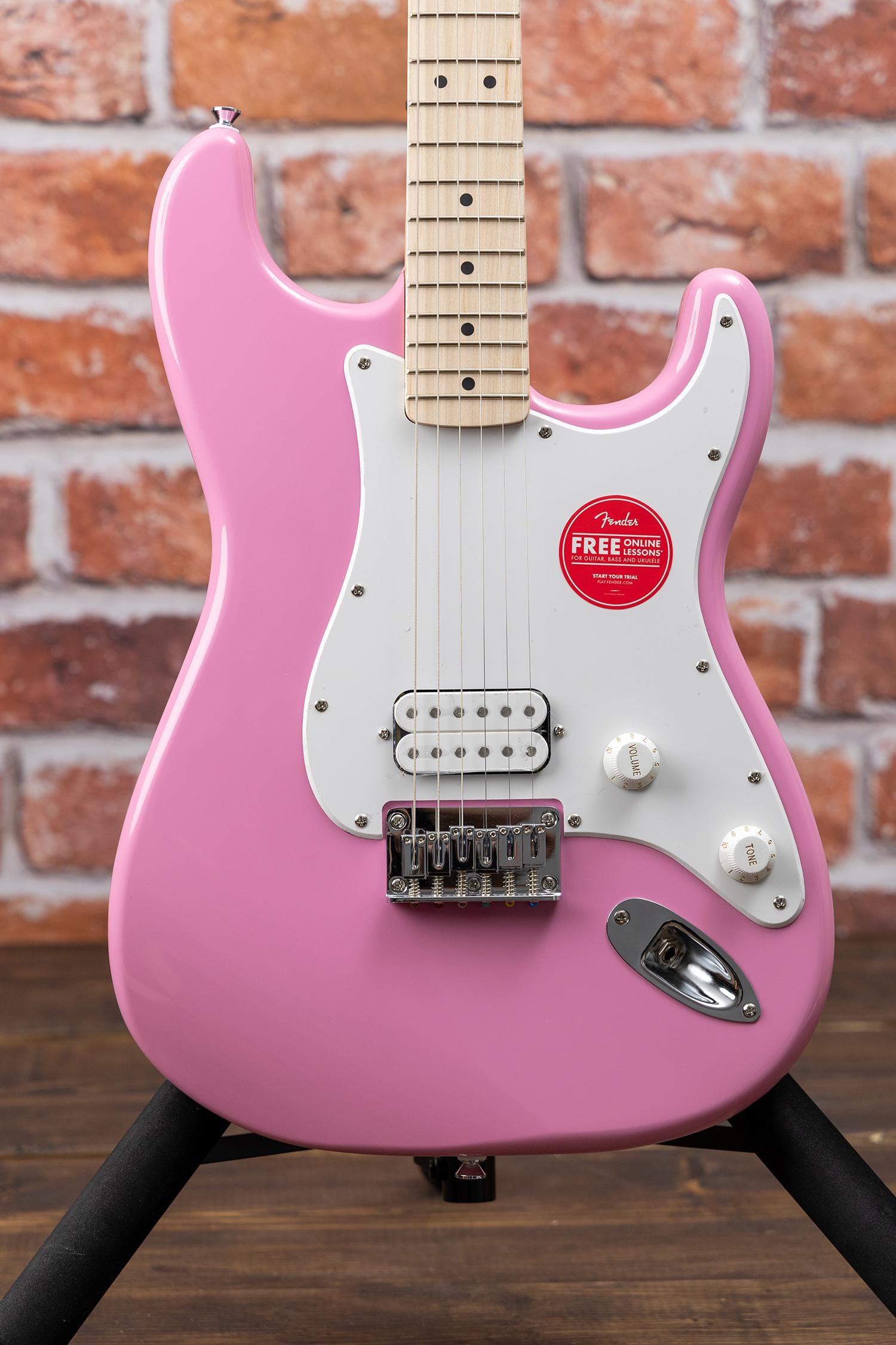 Squier Sonic® Stratocaster® HT H, Maple Fingerboard, White Pickguard, Flash Pink - Used