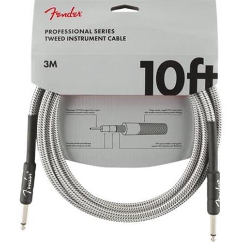 Fender Professional Series Instrument Cable 10' - White Tweed
